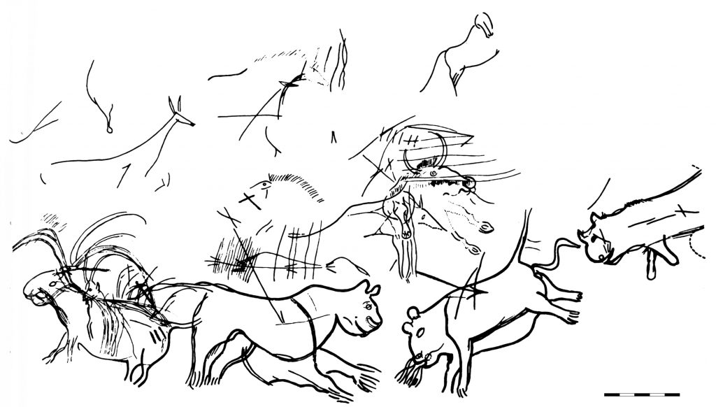 The lion pictured in this image from Lascaux may well be the first visual depiction of sound.